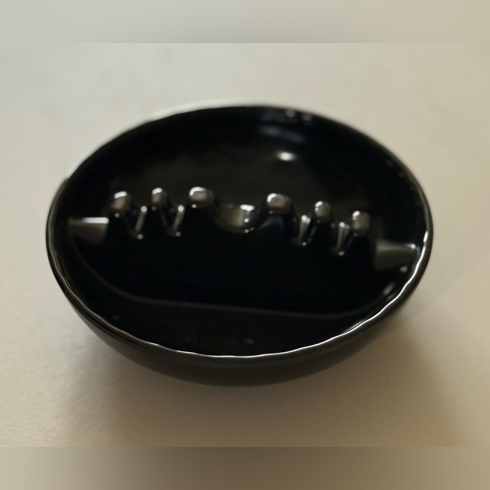 Vintage Black Ashtray